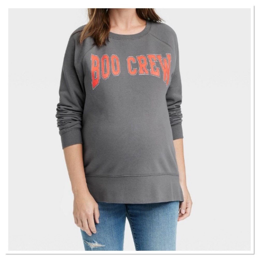 Boo Crew Graphic Maternity Sweatshirt Isabel by Ingrid & Isabel